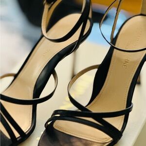 MARION PARKE DESIGNER STRAPY ANKLE OPEN TOE DRESS LOWER HEELS NWT